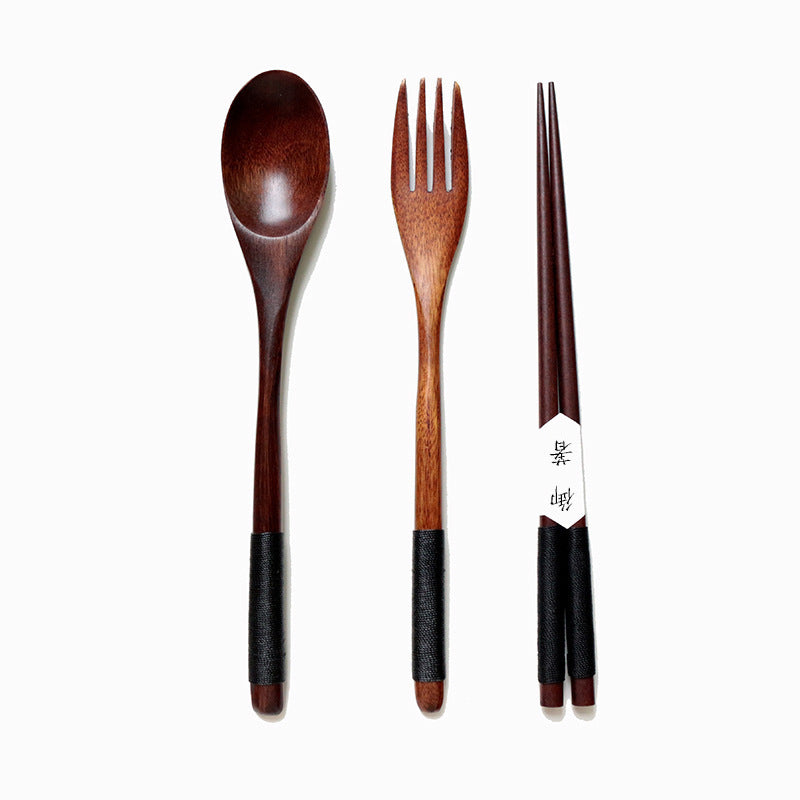 Natural Wooden Cooking Spoon & Fork – Cozy Kitchen Utensils 🍃