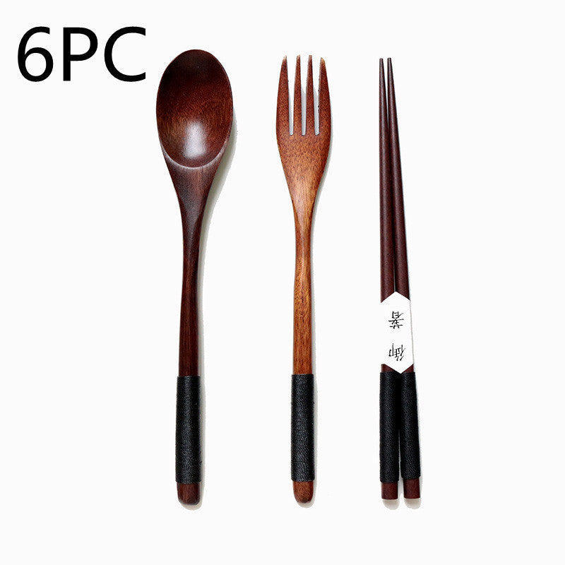 Natural Wooden Cooking Spoon & Fork – Cozy Kitchen Utensils 🍃