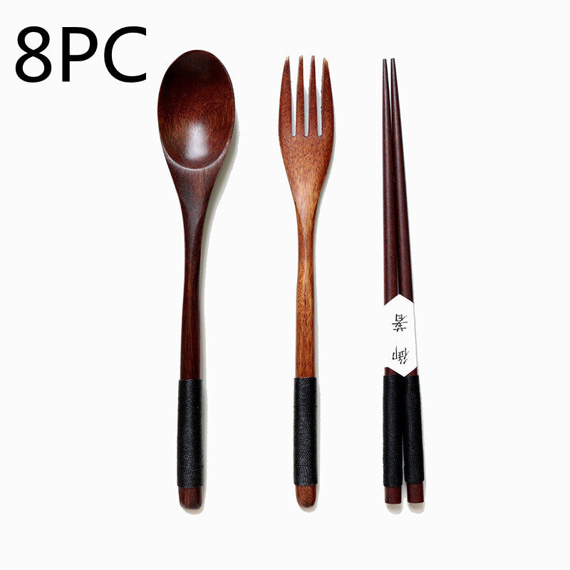 Natural Wooden Cooking Spoon & Fork – Cozy Kitchen Utensils 🍃