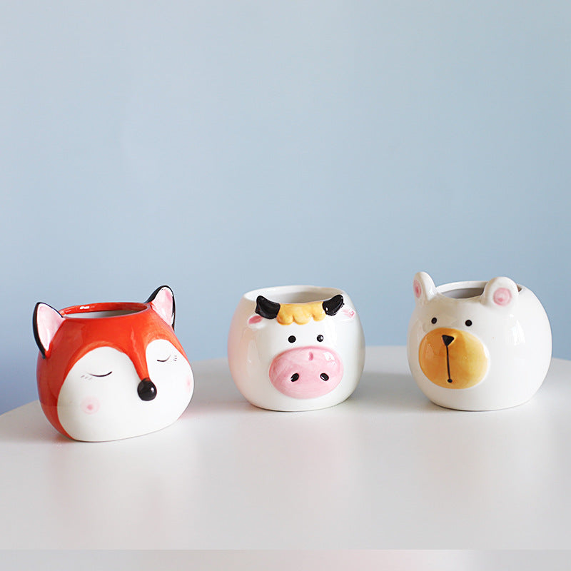 Cute Cartoon Succulent Pot 🌱 Mini Plant Decor