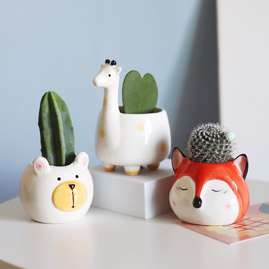 Cute Cartoon Succulent Pot 🌱 Mini Plant Decor