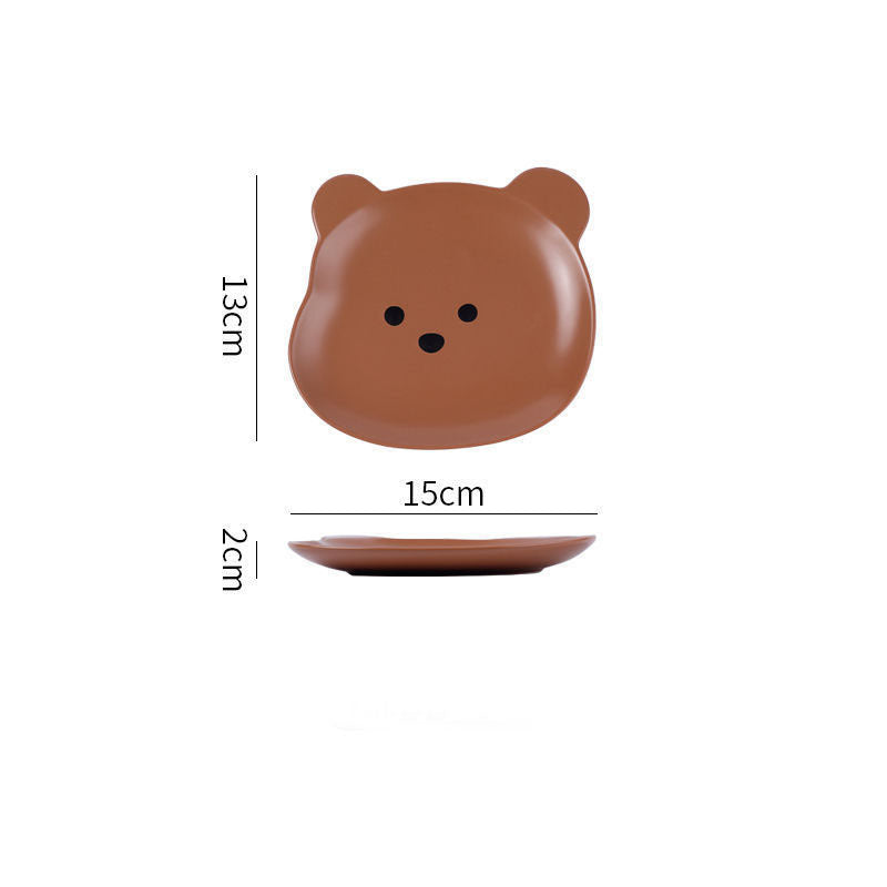Cute Bear-shaped Dinner Plate, Bowl & Mug