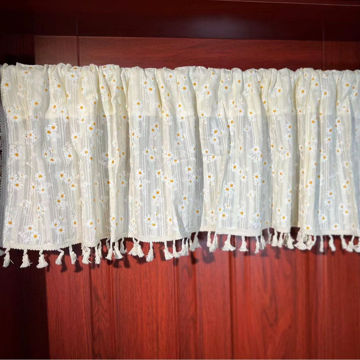 Pastoral Tassel Kitchen Curtain 🌼