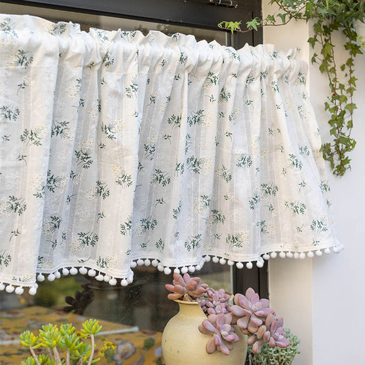 Pastoral Tassel Kitchen Curtain 🌼
