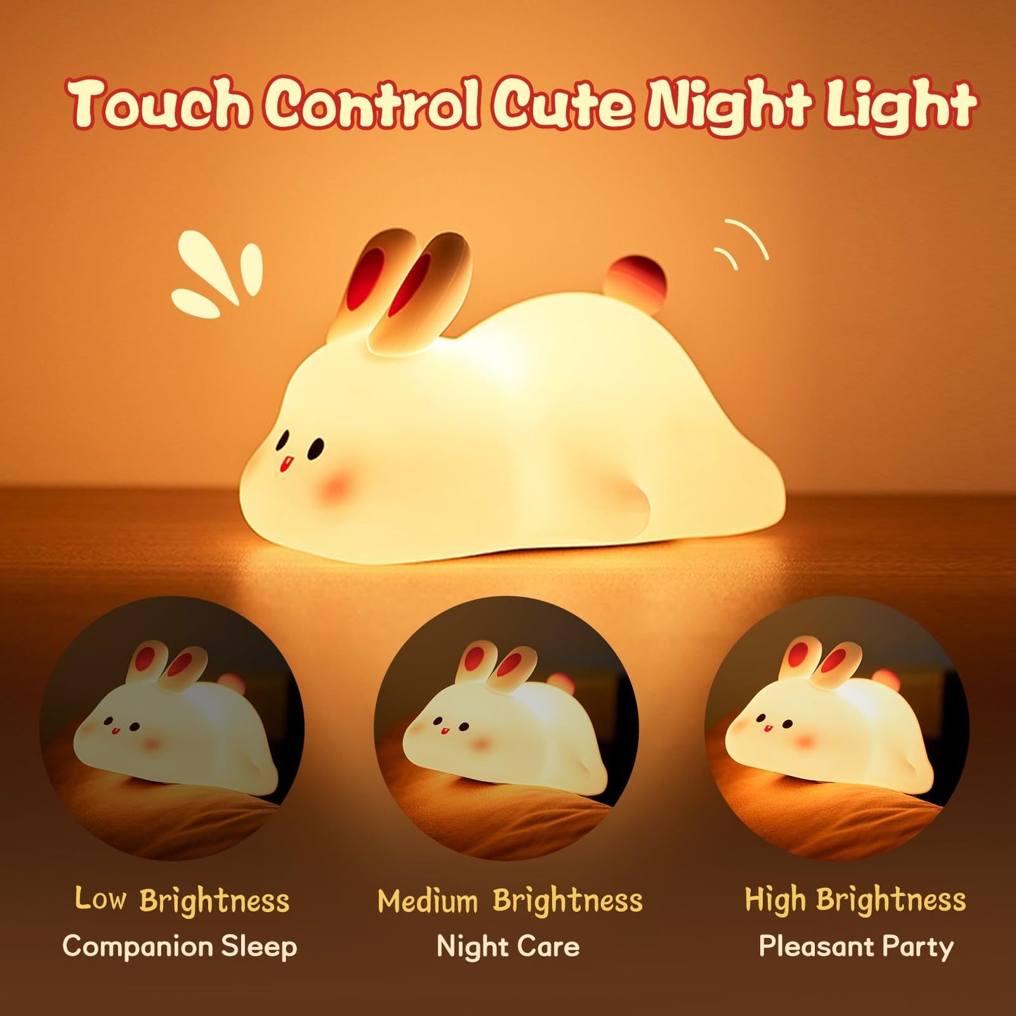 Cute LED Rabbit Night Light 🐇