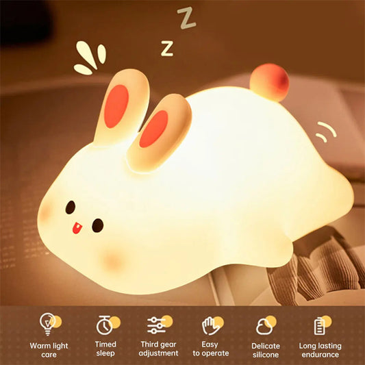 Cute LED Rabbit Night Light 🐇