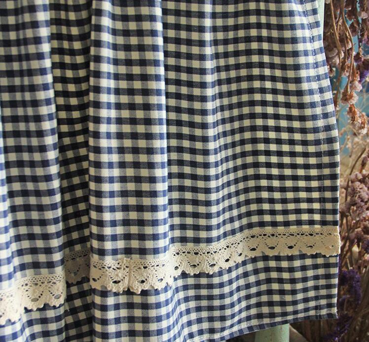 Plaid Ruffled Kitchen Curtain – Cozy Cotton Checkered Style ✨