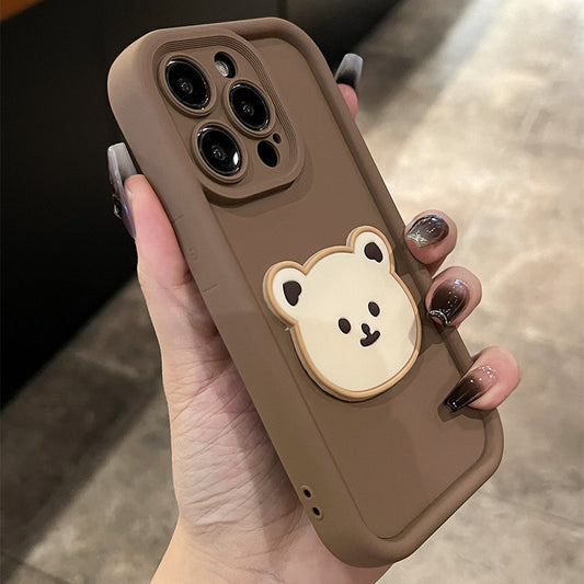 Cartoon Bear Silicone Phone Case – Soft Anti-Drop Cover 🐻💛