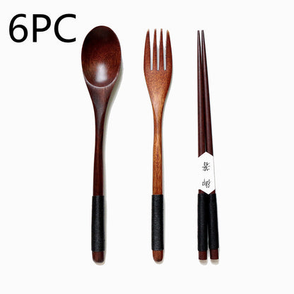 Natural Wooden Cooking Spoon & Fork – Cozy Kitchen Utensils 🍃