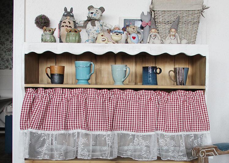Plaid Ruffled Kitchen Curtain – Cozy Cotton Checkered Style ✨