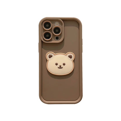 Cartoon Bear Silicone Phone Case – Soft Anti-Drop Cover 🐻💛