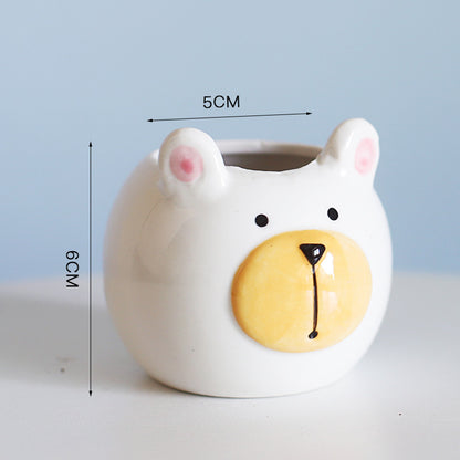 Cute Cartoon Succulent Pot 🌱 Mini Plant Decor