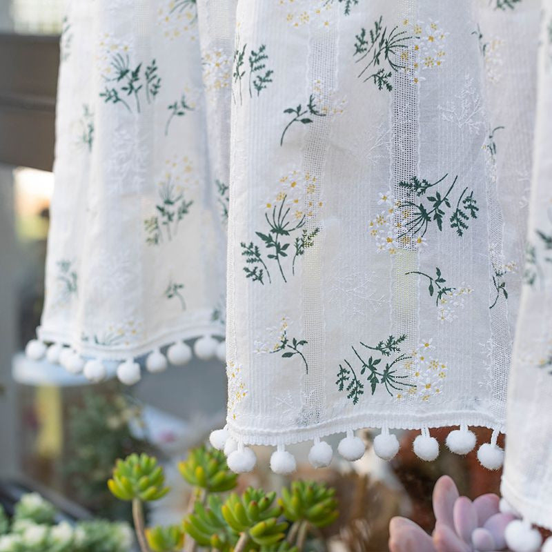 Pastoral Tassel Kitchen Curtain 🌼