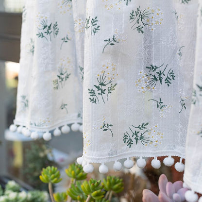 Pastoral Tassel Kitchen Curtain 🌼