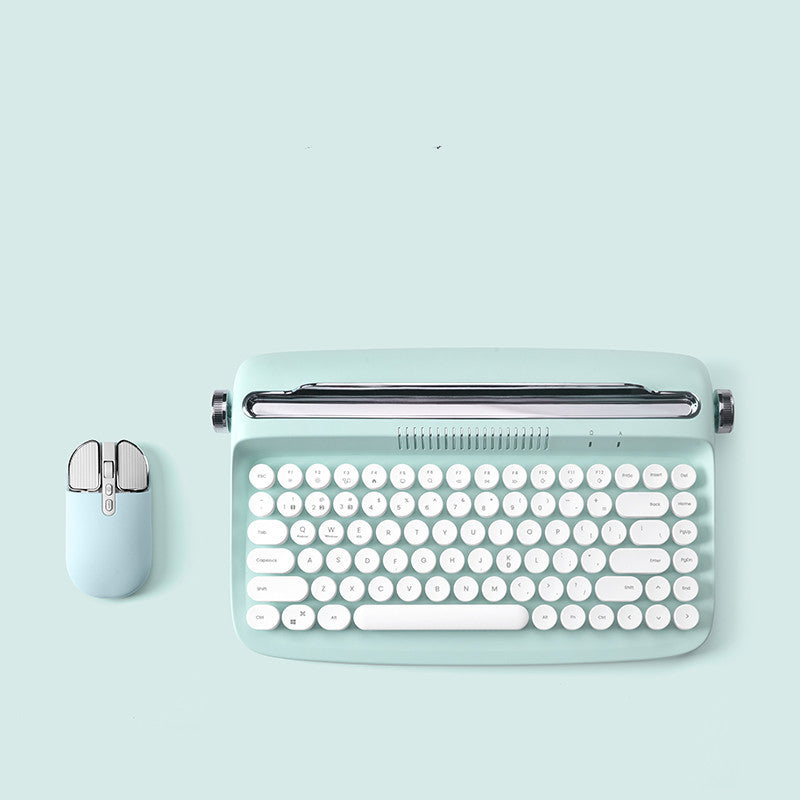 Retro iPad Bluetooth Keyboard & Mouse Set – Cute Office Style 🎀⌨️🖱️