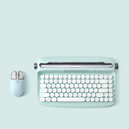 Retro iPad Bluetooth Keyboard & Mouse Set – Cute Office Style 🎀⌨️🖱️