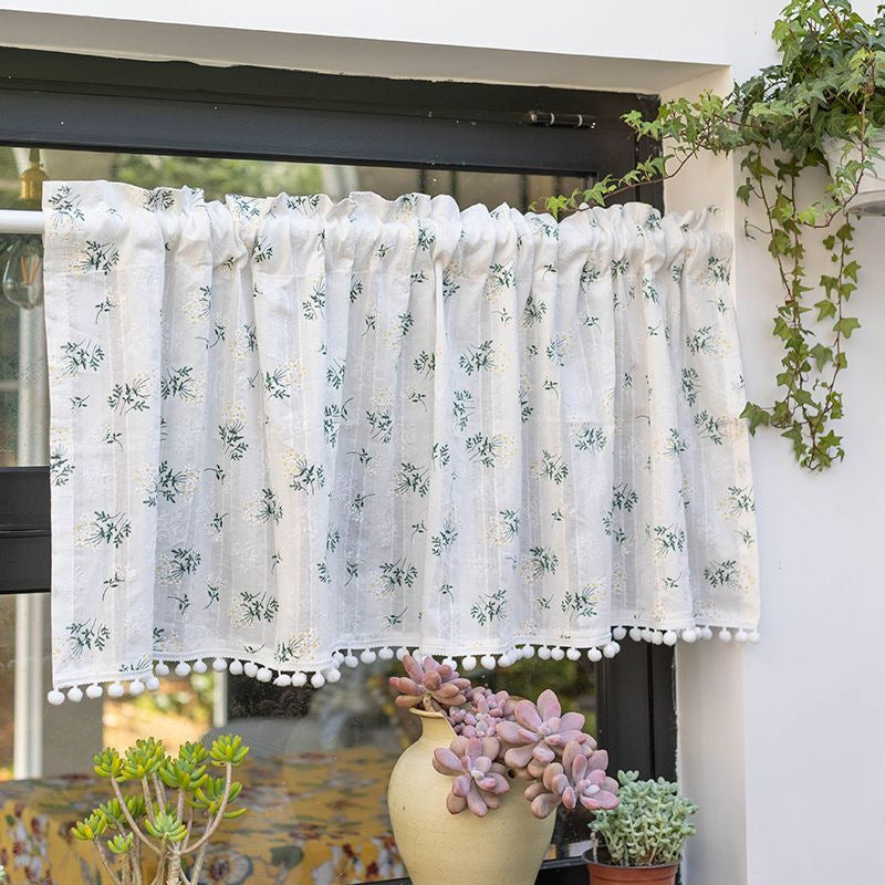 Pastoral Tassel Kitchen Curtain 🌼