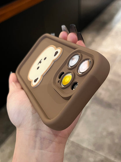 Cartoon Bear Silicone Phone Case – Soft Anti-Drop Cover 🐻💛
