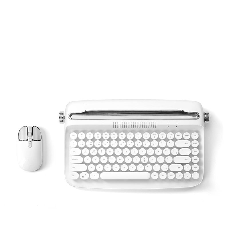 Retro iPad Bluetooth Keyboard & Mouse Set – Cute Office Style 🎀⌨️🖱️