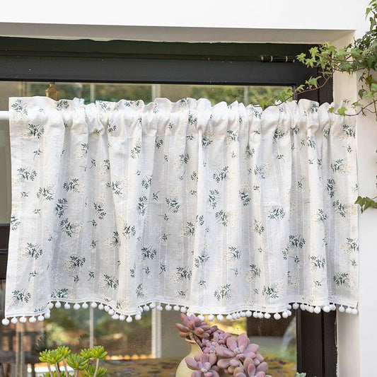 Pastoral Tassel Kitchen Curtain 🌼